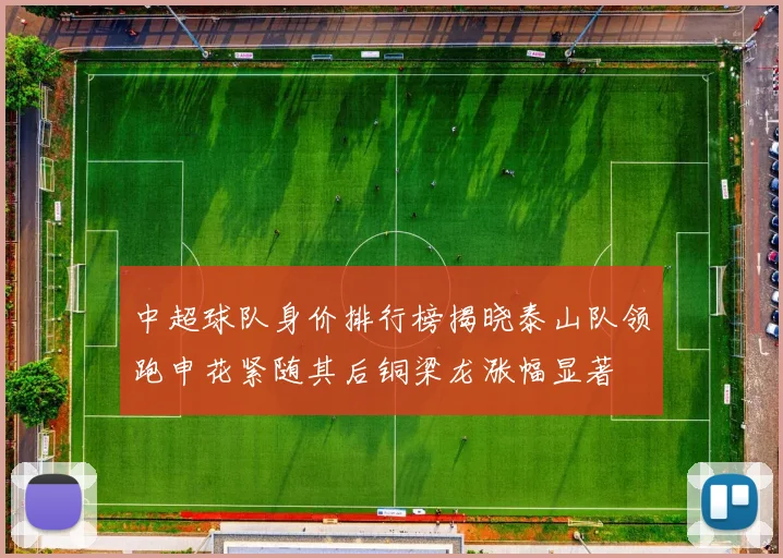 中超球队身价排行榜揭晓泰山队领跑申花紧随其后铜梁龙涨幅显著